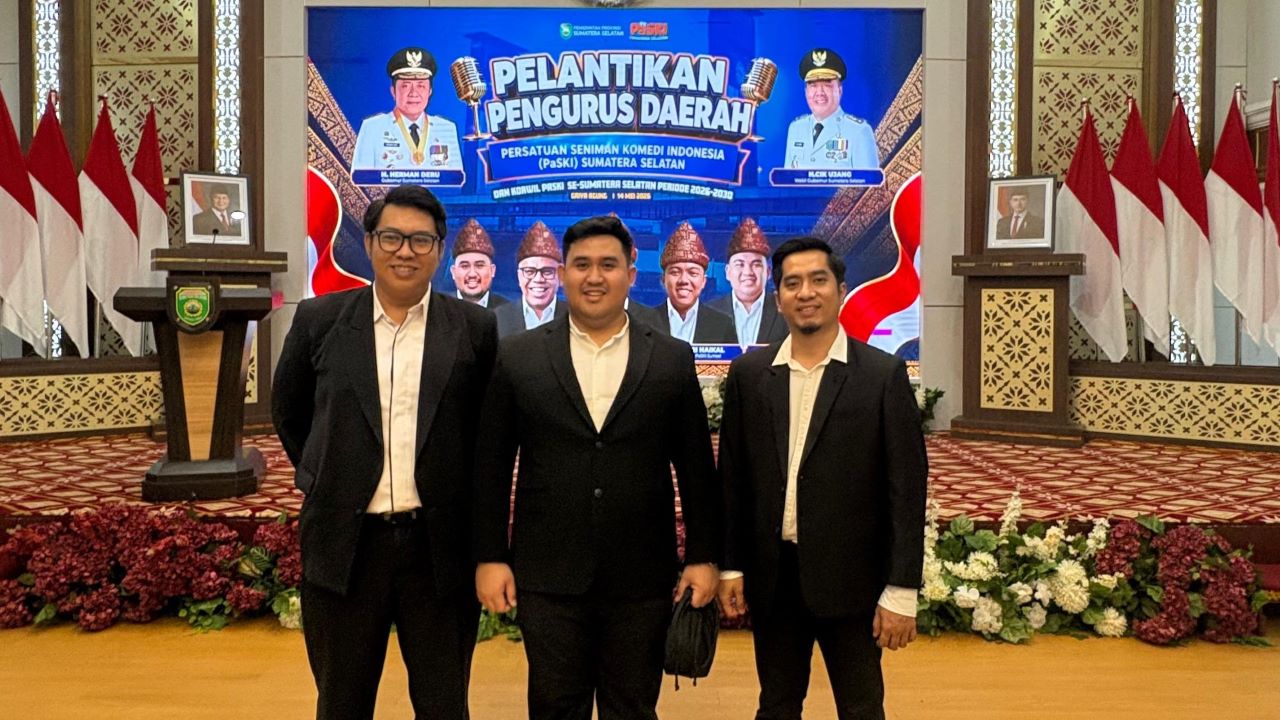 Kiri M Raihan Putra Anggota PaSKI Kota Lubuk Linggau, Tengah M. Aufar Kasyfillah Putra Prana Bendahara PaSKI Sumatera Selatan, Kanan Noviandika Syathirud Ketua PaSKI Kota Lubuk Linggau