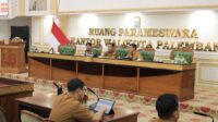 Asisten I Bidang Pemerintahan dan Kesejahteraan Rakyat Setda Kota Palembang Sulaiman Amin, di Ruang Parameswara