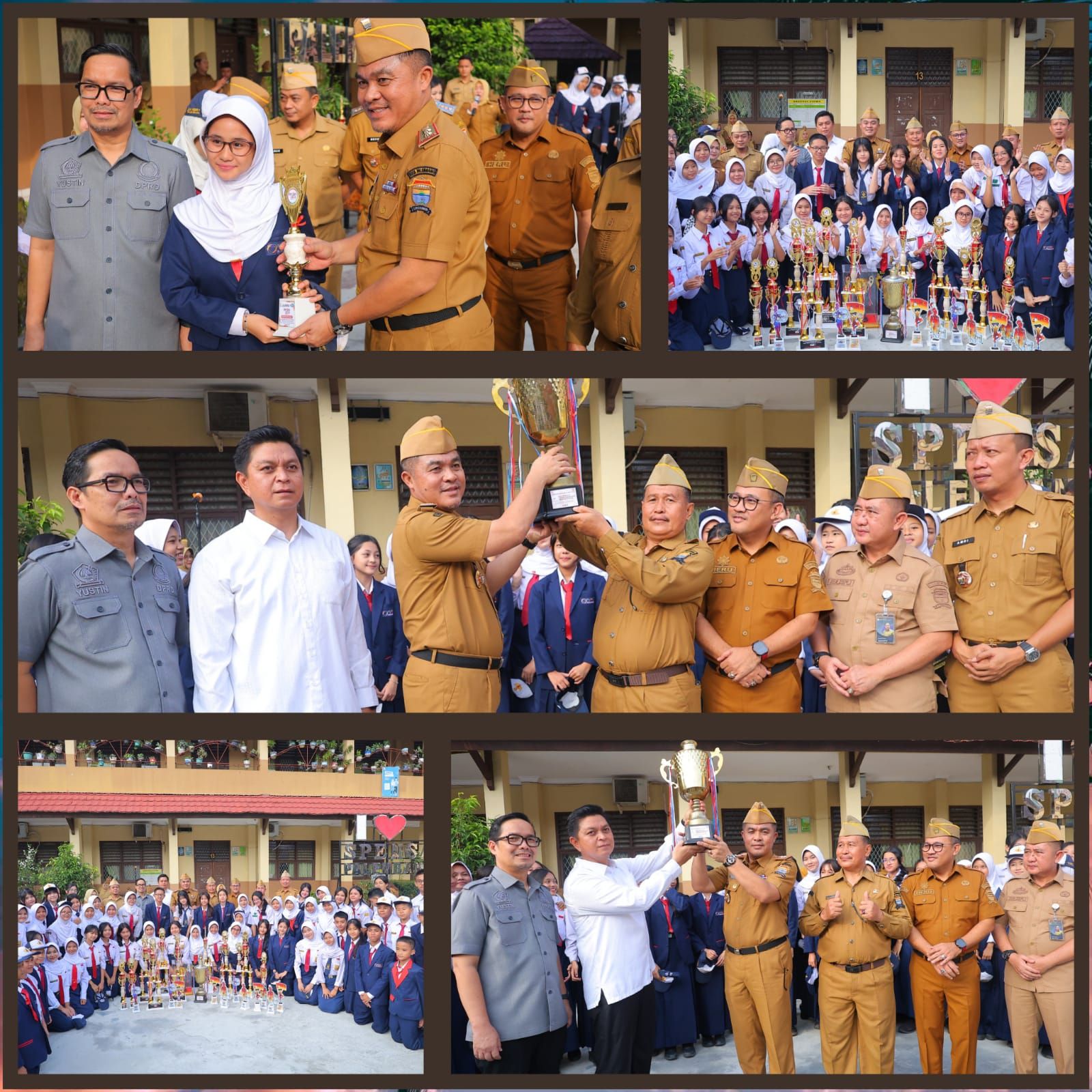 Sekda Palembang Aprizal Hasyim saat memberikan apresiasi kepada SMP Negeri 1 Palembang atas prestasi Juara Umum LMC 2026, Dok: Ist