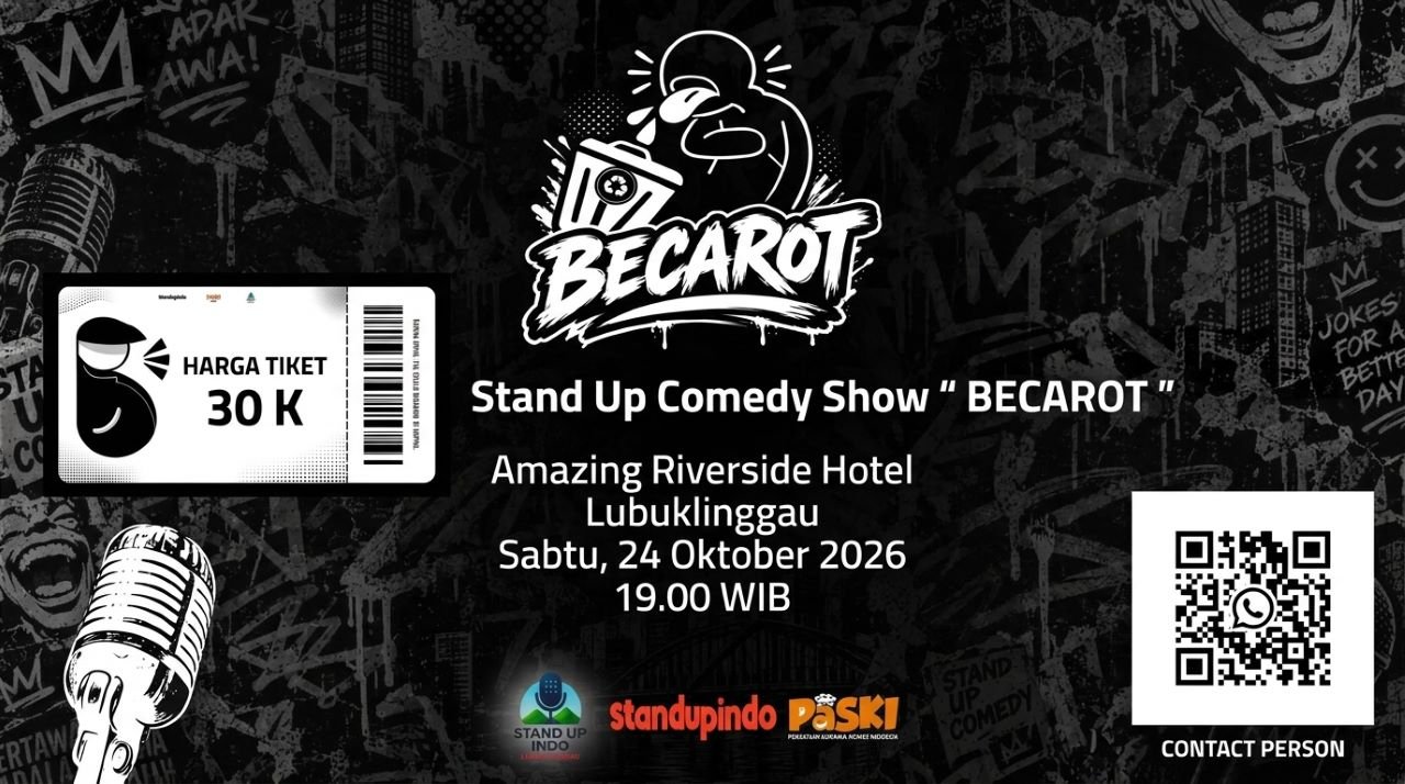 BECAROT, Panggung Komedi Anak Muda Lubuklinggau Siap Hadirkan Tawa dan Kritik